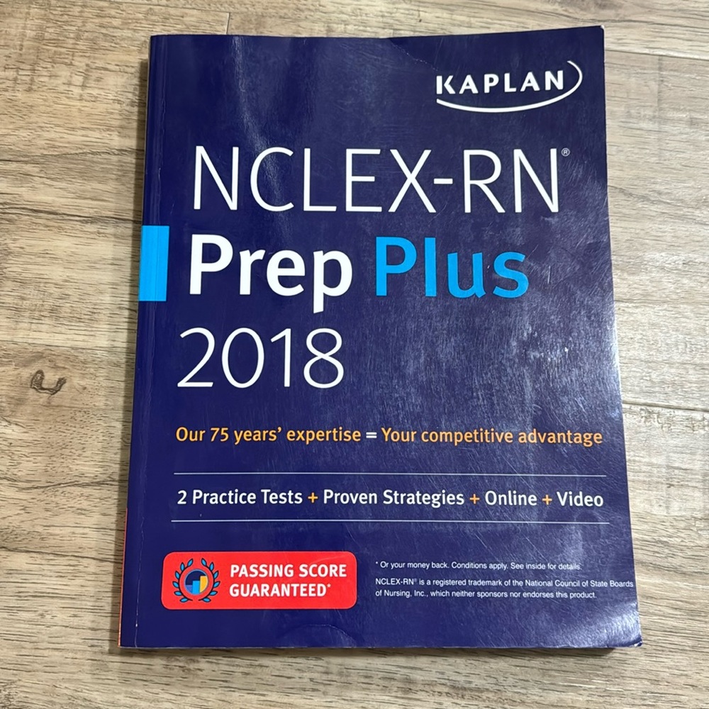 $45 Kaplan Nclex-RN Prep Plus 2018 good as new, clean, no writing
